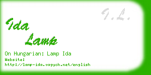 ida lamp business card